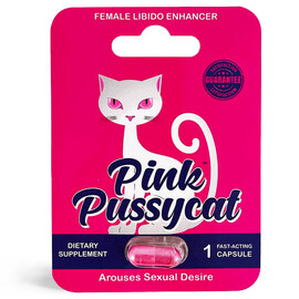 5x Възбуждащи капсули за жени Pink Pussycat - незабанен ефект  Възбуждащи