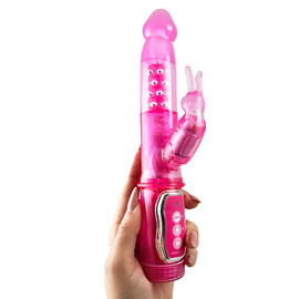 Hi-tech вибратор Pink Revenous Petite Bunny + Подарък Възбуждащ гел  Вибратори тип Зайче