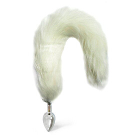 Анален разширител с опашка White Kitty  Анални разширители