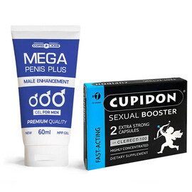Cupidon 2 капсули за ерекция + Mega Penis Gel  Купидон Капсули