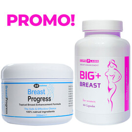 Breast Progress гел за уголемяване на гърдите + Капсули за уголемяване на бюста Big Breast мнения и цена с намаление от sex shop