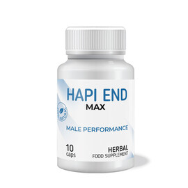 Hapi End Max за подобряване на ерекцията - 10 капсули  Ерекция секс стимуланти