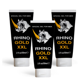 3 x Гел за увеличаване на пениса Rhino Gold Gel XXL мнения и цена с намаление от sex shop