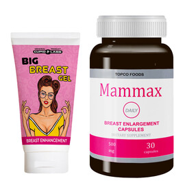 Капсули за уголемяване на бюста Mammax Daily + Гел за уголемяване на бюста Big Breast Gel мнения и цена с намаление от sex shop