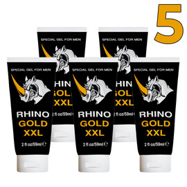 5 x Гел за увеличаване на пениса Rhino Gold Gel XXL мнения и цена с намаление от sex shop
