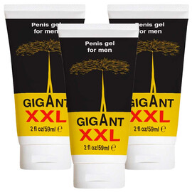 3 x Gigant XXL gel за уголемяване на пениса Гигант гел платинум 3x60мл.  Уголемяване на пениса