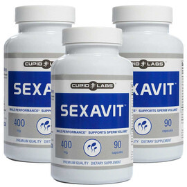 3 x Sexavit за мъжка потентност и повече сперма - 3x90 Капсули  Плодовитост и сперма