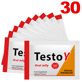 TestoY Oral Jelly ядящо се желе за ерекция - 30 броя  Ерекция секс стимуланти