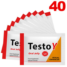 TestoY Oral Jelly ядящо се желе за ерекция - 40 броя  Ерекция секс стимуланти