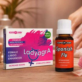 Испанска муха Купид Възбуждащи капки 20ml + LadyagrA възбуждащи капсули