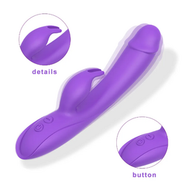 Мощен rabbit вибратор за G-точка и клитор стимулация с двоен моторснимка 6