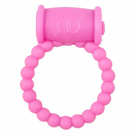 Луксозен вибро ринг от медицински силикон - водоустойчив, в розов цвят