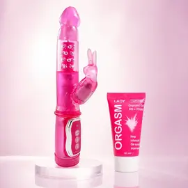 Hi-tech вибратор Pink Revenous Petite Bunny + Подарък Възбуждащ гел