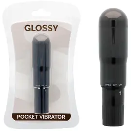 GLOSSY - POCKET вибратор черен