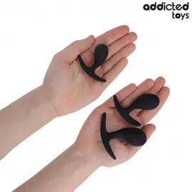 ADDICTED - Комплект OF 3 анална тапа силиконов модел 3