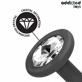 ADDICTED - Комплект OF 3 анална тапа силиконов с бижутериен детайл