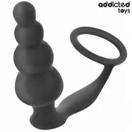 ADDICTED - анална тапа с ринг силиконов модел 5