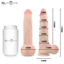 MR INTENSE - BRUCE S силиконов дилдо с тестиси 17.8 см диаметър 4 см