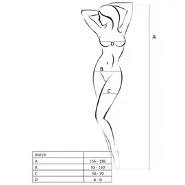 PASSION - WOMAN BS019 боди чорапогащник черен универсален размерснимка 2