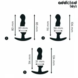 ADDICTED - Комплект OF 3 анална тапа силиконов модел 1снимка 2