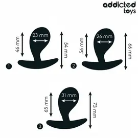 ADDICTED - Комплект OF 3 анална тапа силиконов модел 3снимка 2