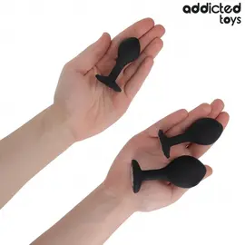 ADDICTED - Комплект OF 3 анална тапа силиконов с бижутериен детайлснимка 3