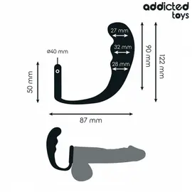 ADDICTED - анална тапа с ринг силиконов модел 4снимка 3