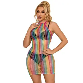 SUBBLIME - 952341 RAINBOW мрежеста рокля универсален размерснимка 4