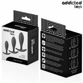 ADDICTED - Комплект OF 3 анална тапа силиконов модел 2снимка 5