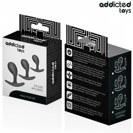 ADDICTED - Комплект OF 3 анална тапа силиконов модел 3снимка 5