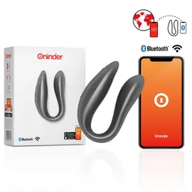 ONINDER - LISBOA черен G-POINT & CLITORIS STIMULATOR - FREE APP