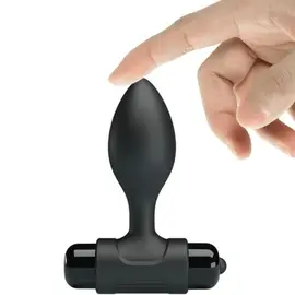 PRETTY LOVE - VIBRA BUTT 10 VIBRATIONS ANAL PLUG черен