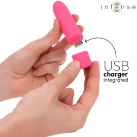 INTENSE - SYMONE USB презареждаем вибриращ вибро куршум 8 вибрации розов 10 X 2.2 смснимка 3