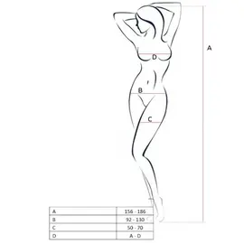 PASSION WOMAN BS059 боди чорапогащник черен универсален размерснимка 3