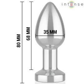 INTENSE - VIBRATING метален ANAL PLUG с LED LIGHTS и дистанционно управление - SIZE Sснимка 3