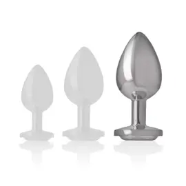INTENSE - ALUMINUM метален ANAL PLUG с сребрист CRYSTAL SIZE Lснимка 4