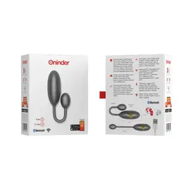 ONINDER - DENVER вибриращ яйце черен 7 X 2.7 см управление с приложениеснимка 5
