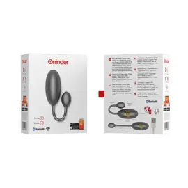 ONINDER - TOKYO вибриращ яйце черен 7.5 X 3.2 см управление с приложениеснимка 5