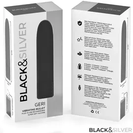 черен & сребрист - GERI USB презареждаем вибриращ вибро куршум 8 вибрации черен 10 X 2.2 смснимка 5