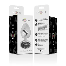 INTENSE - ALUMINUM метален ANAL PLUG с черен стъклен SIZE Mснимка 5