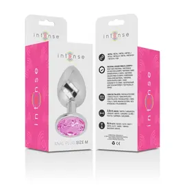 INTENSE - ALUMINUM метален ANAL PLUG с розов CRYSTAL SIZE Mснимка 5