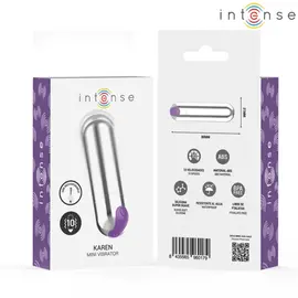 INTENSE - KAREN MINI RECHARGEABLE VIBRATING BULLET сребристснимка 5