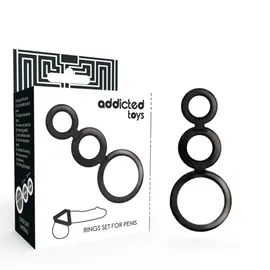 ADDICTED TOYS - RINGS комплект за PENIS - SMOKED