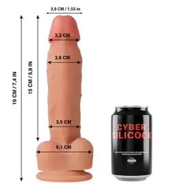 CYBER SILICOCK - OLIVER ULTRA реалистичен SOFT LIQUID силиконов 19 см -O- 3.9 см