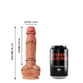 CYBER SILICOCK - ANSEL ULTRA реалистичен SOFT LIQUID силиконов 15.5 см -O- 2.9 см