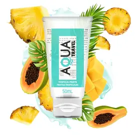 AQUA TRAVEL - FLAVOUR лубрикант на водна основа TROPICAL FRUITS - 50 ML