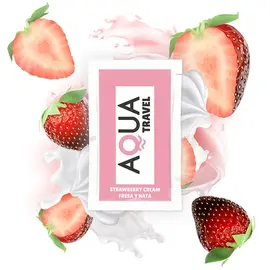 AQUA TRAVEL - STRAWBERRY CREAM FLAVOUR лубрикант на водна основа 6 ML