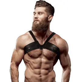 FETISH SUBMISSIVE ATTITUDE - MENS BRIGADE ECO-LEATHER CHEST харнес