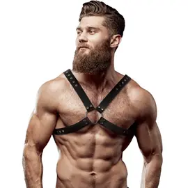FETISH SUBMISSIVE ATTITUDE - MENS CROSS CHEST ECO-LEATHER харнес