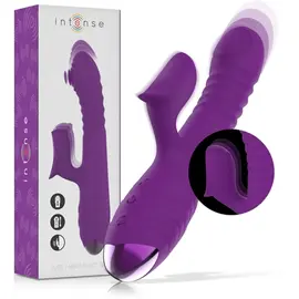 INTENSE - IGGY MULTIFUNCTION RECHARGEABLE вибратор UP & DOWN с CLITORAL STIMULATOR лилав